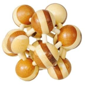 Knep & Knåp, Bambu-3D-pussel - Atom - Svårighetsgrad 3