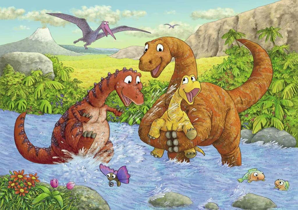 Ravensburger Barnpussel – Dinosaurielekstund 2×24 bitar