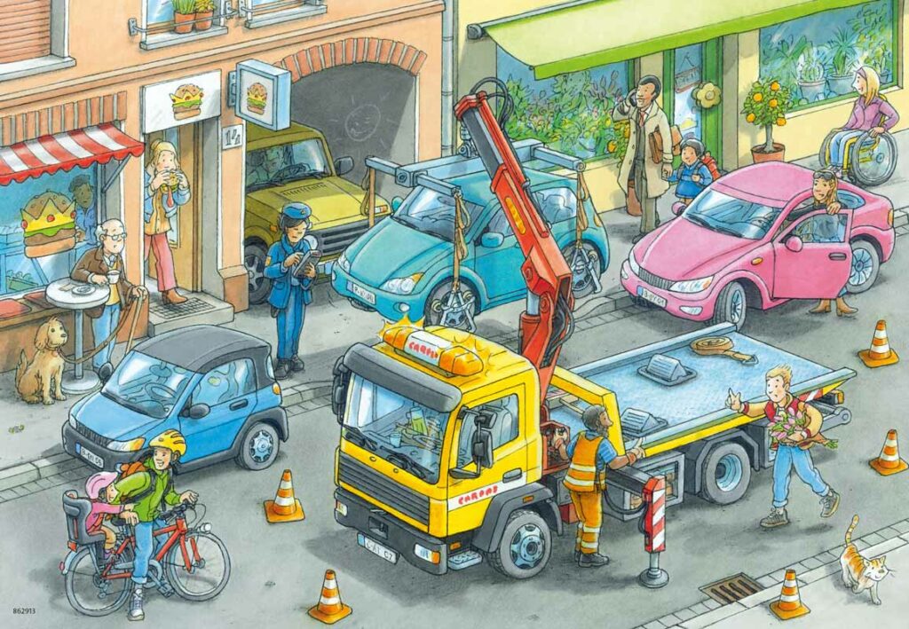 Ravensburger Barnpussel – Arbetsfordon 2×24 bitar
