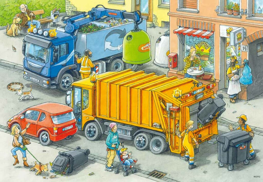 Ravensburger Barnpussel – Arbetsfordon 2×24 bitar