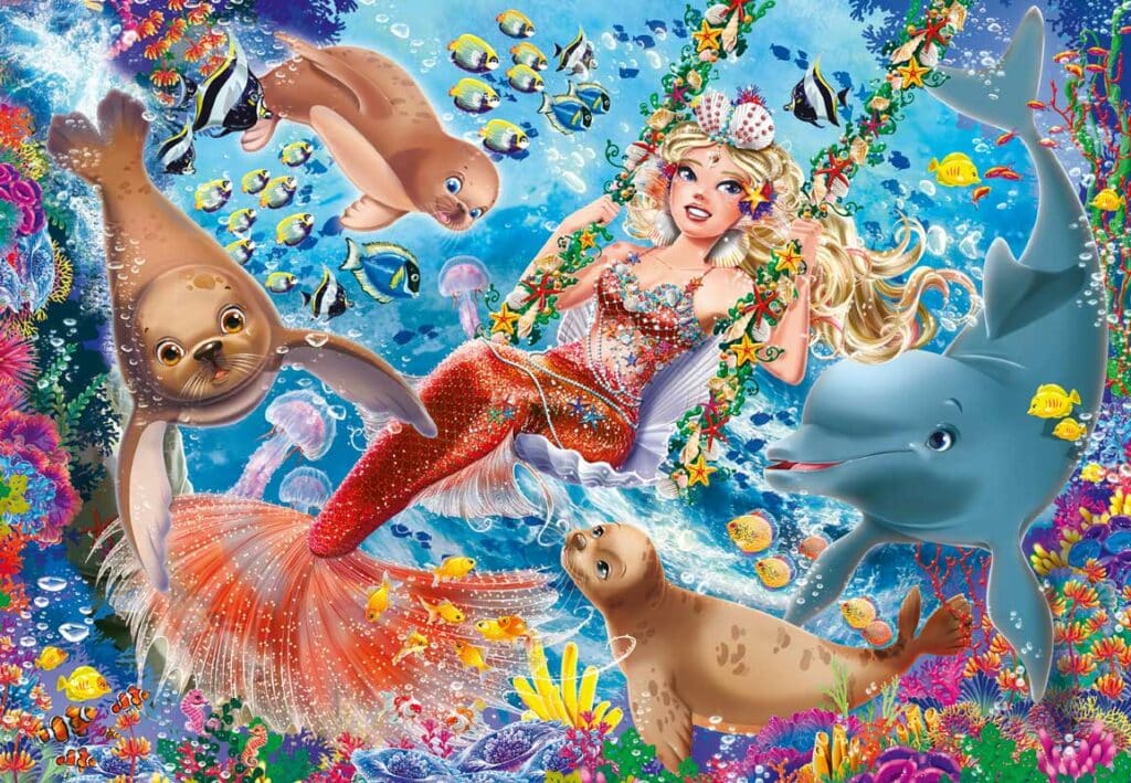 Ravensburger Barnpussel – Sjöjungfru teparty 2×24 bitar