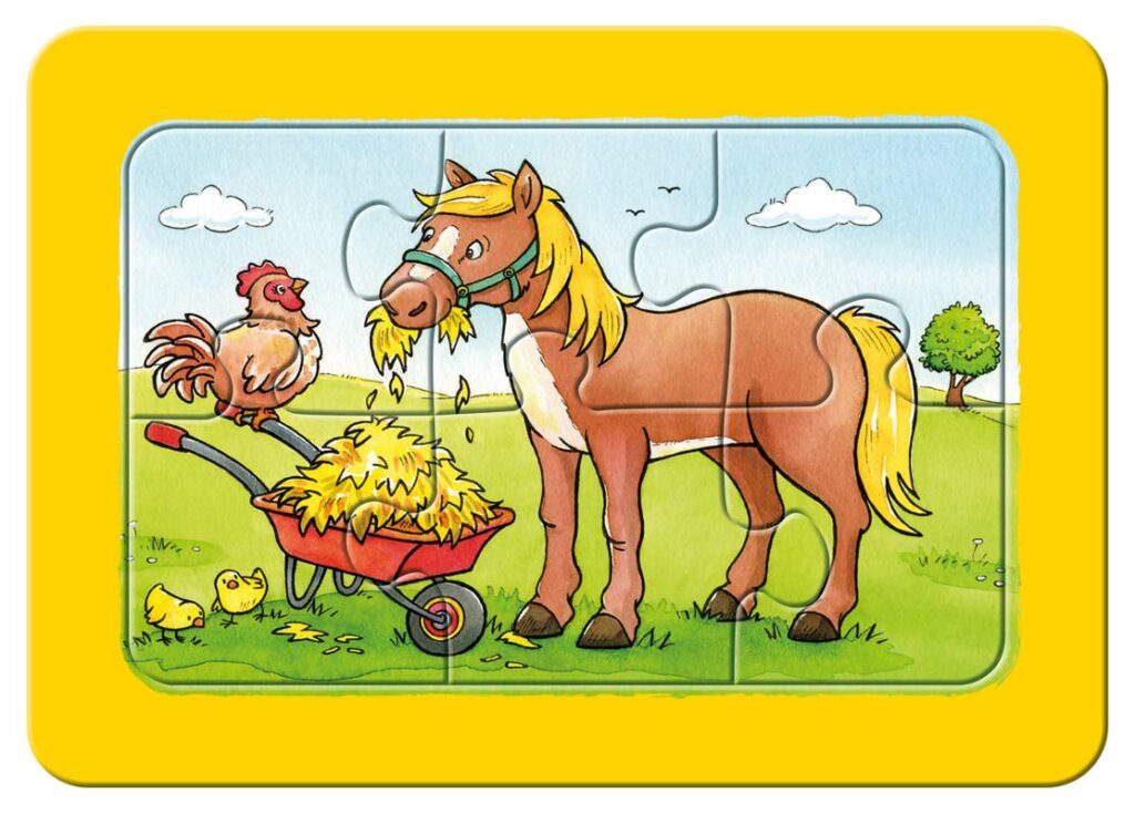 Mitt första Pussel: Djurvänner 3×6 Bitar i trä