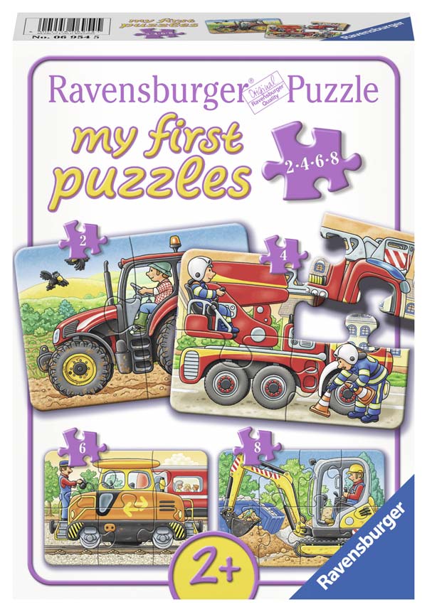 Ravensburger Mitt första Pussel: Fordon 2, 4, 6 & 8 Bitar