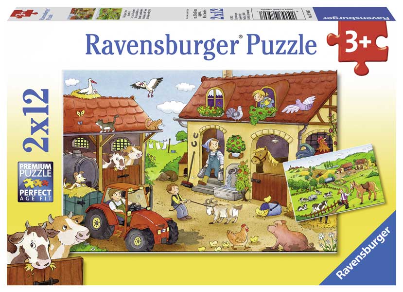 Ravensburger Barnpussel - Bondgårdsliv 2x12 Bitar