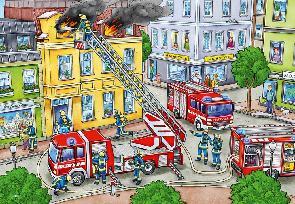 Ravensburger Barnpussel: Full fart sirener! 2×12 Bitar