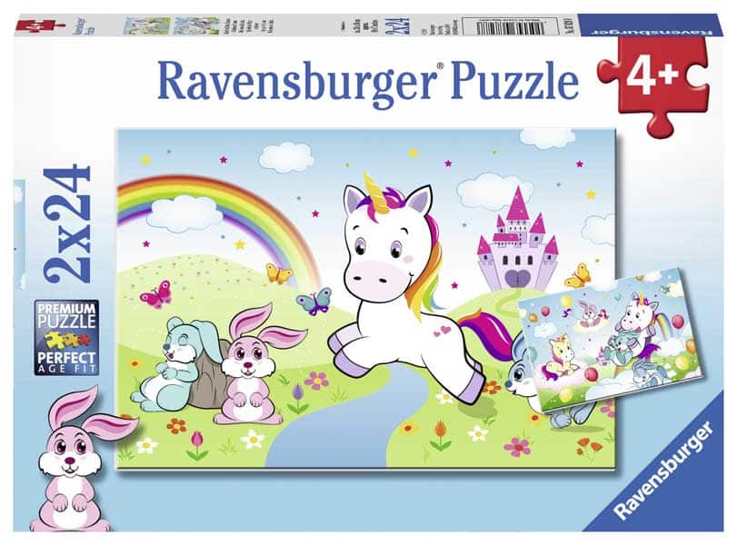 Ravensburger Barnpussel - Enhörningar 2x24 Bitar