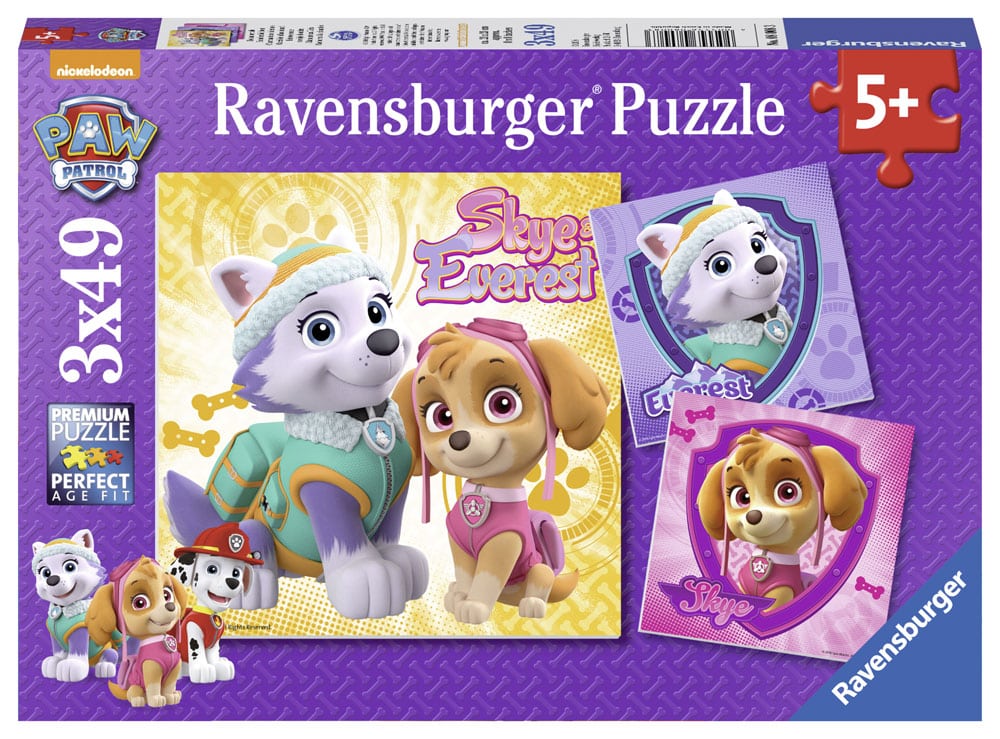 Ravensburger Barnpussel - Paw Patrol: Glamorösa tjejer 3x49 bitar