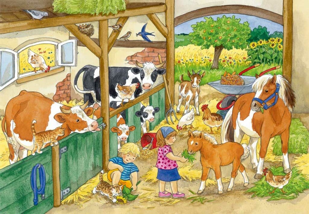 Ravensburger Barnpussel – På bondgården 2×24 bitar