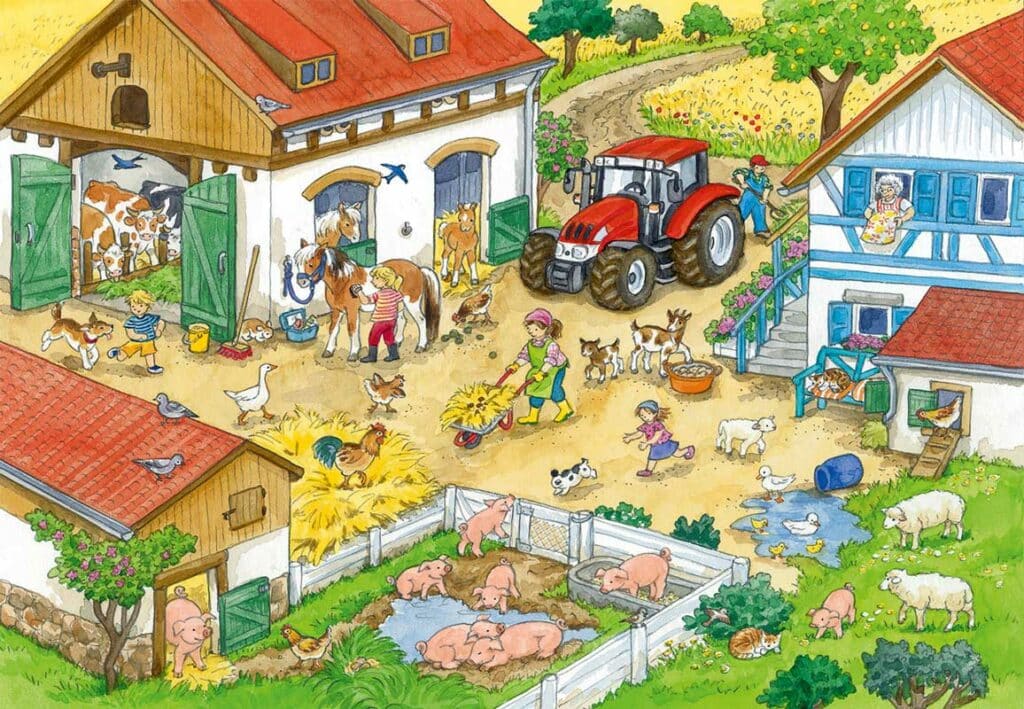 Ravensburger Barnpussel – På bondgården 2×24 bitar