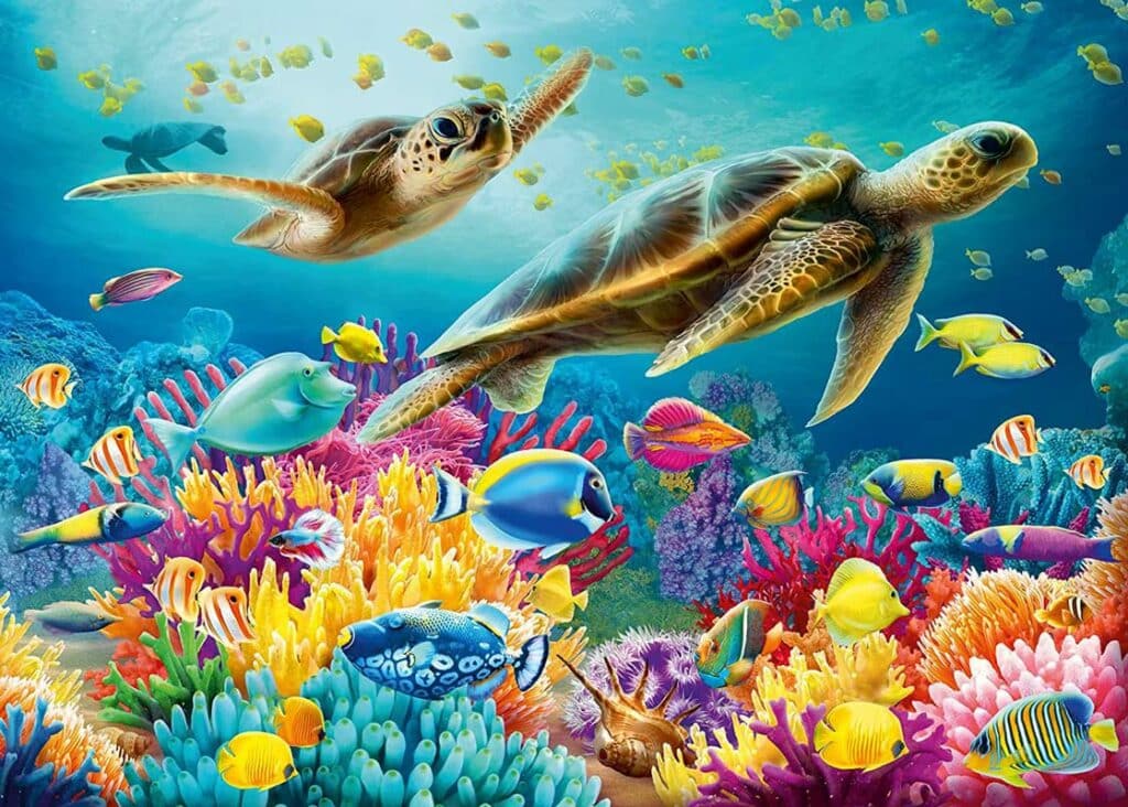 Ravensburger Pussel – Blå undervattensvärld 1000 bitar