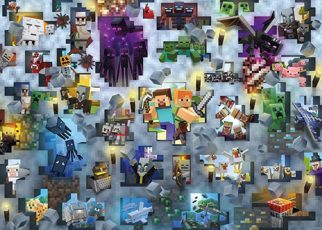 Ravensburger Pussel – Minecraft Mobs 1000 bitar