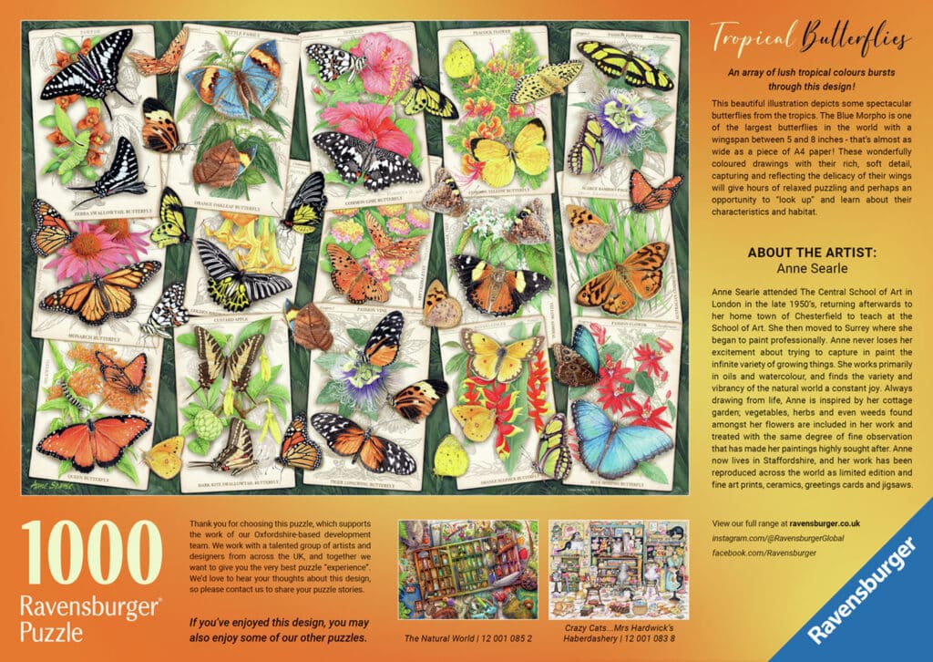 Ravensburger Pussel – Tropiska Fjärilar 1000 Bitar