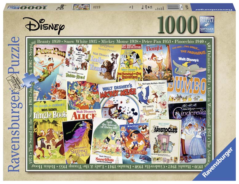 Ravensburger Pussel - Disneykollage Vintage 1000 bitar
