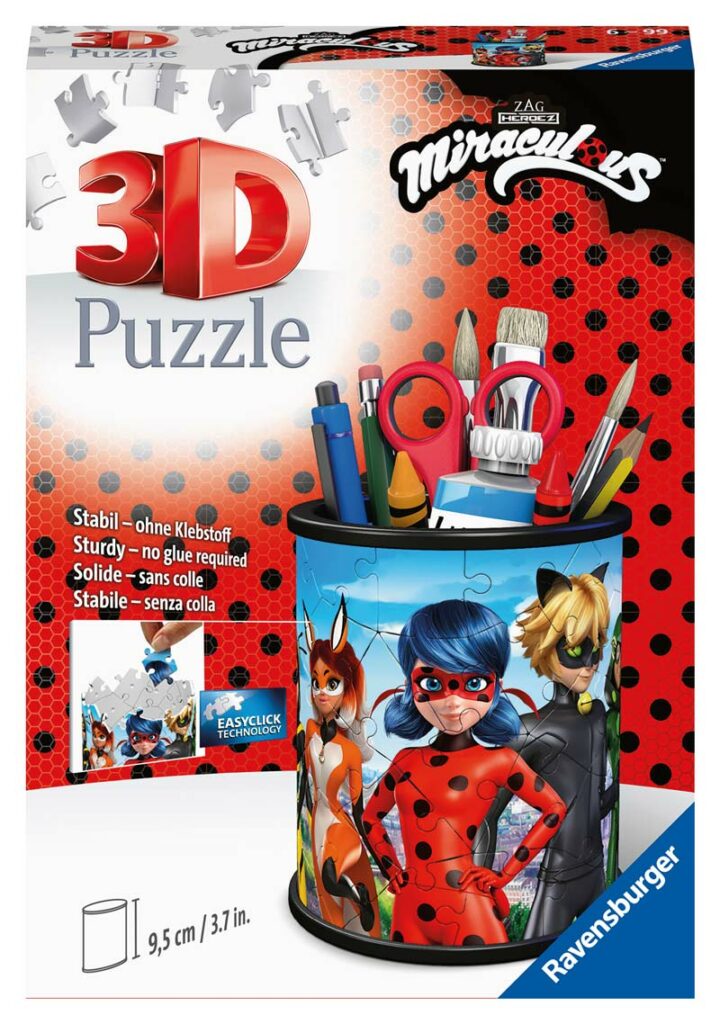 Ravensburger 3D Pussel – Miraculous Ladybug Pennställ 54 bitar