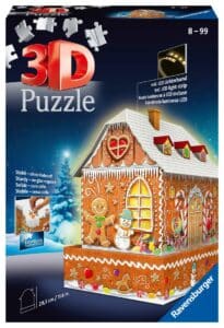 3D Pussel - Pepparkakshus med LED-ljus 216 bitar