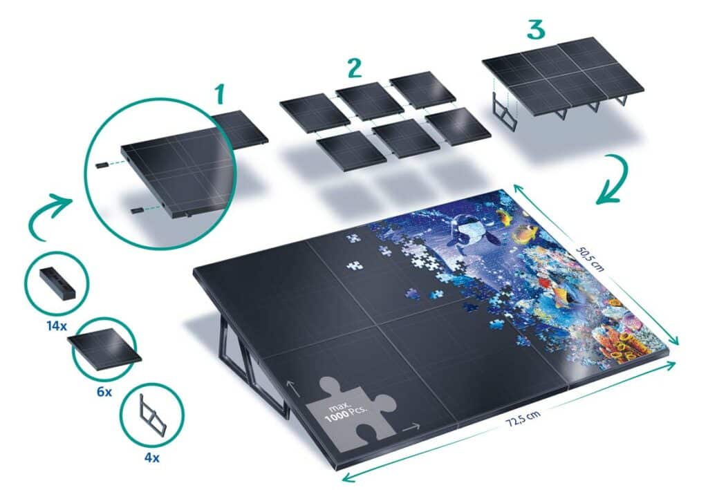 Formbar Puzzle / Pusselställ för 1000-bitars pussel