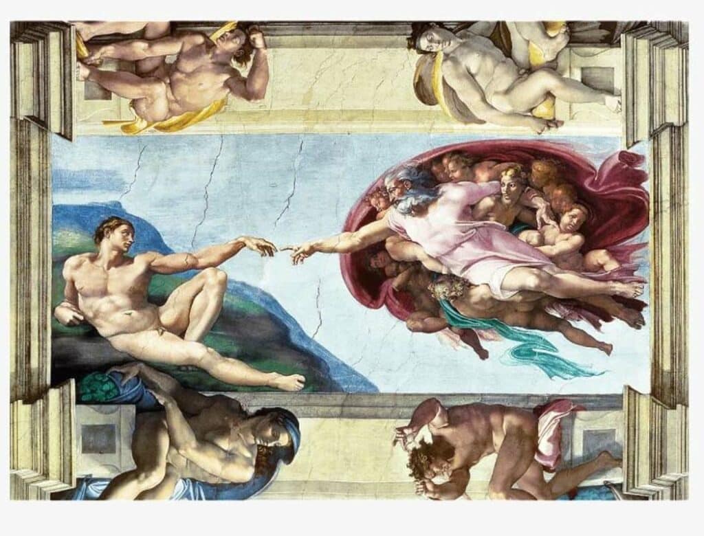Pussel – Michelangelo: Adams skapelse 1000 Bitar