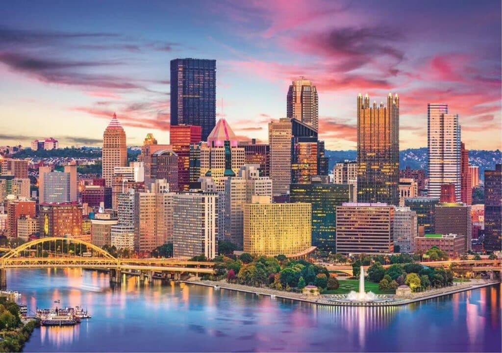 Pussel – Pittsburgh, Pennsylvania i USA 1000 Bitar