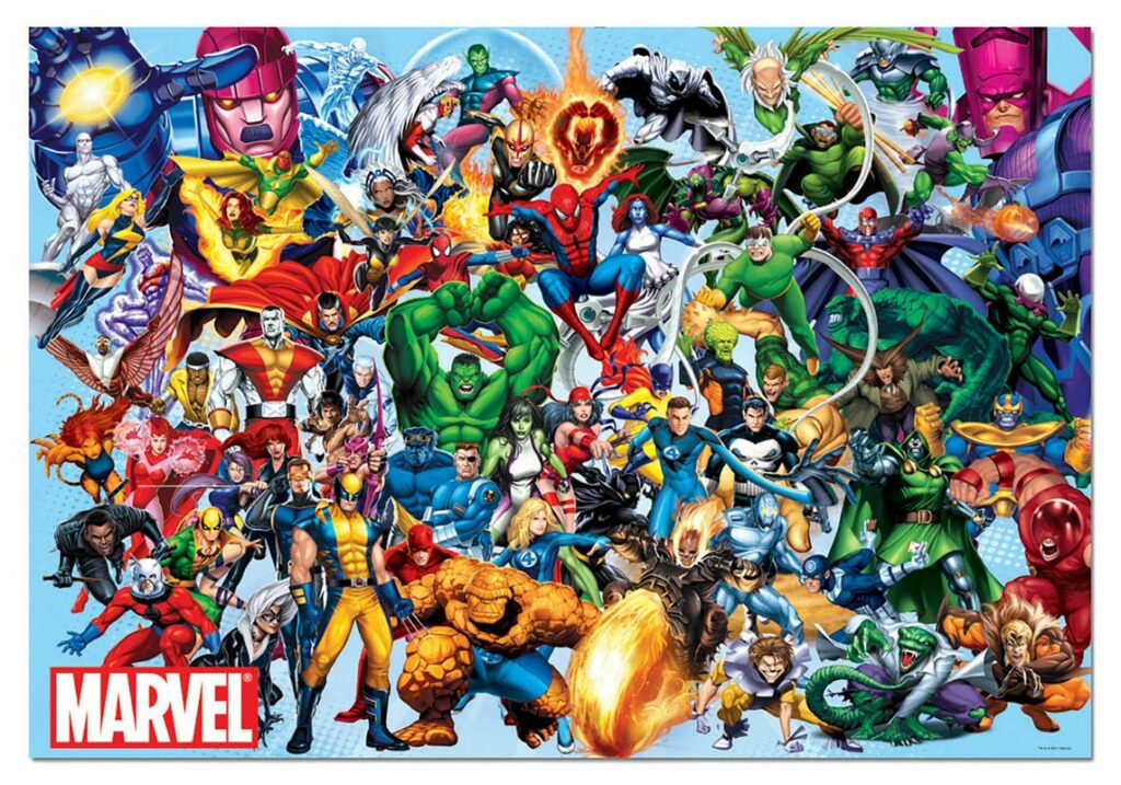 Pussel – Marvels Hjältar 1000 Bitar