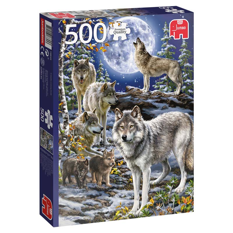 Pussel - Vargflock på vintern 500 Bitar