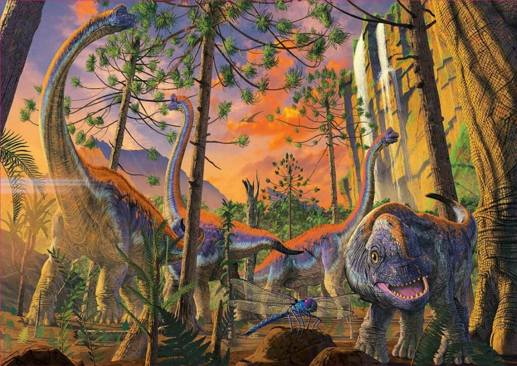 Pussel – Nyfikna dinosaurier 500 Bitar