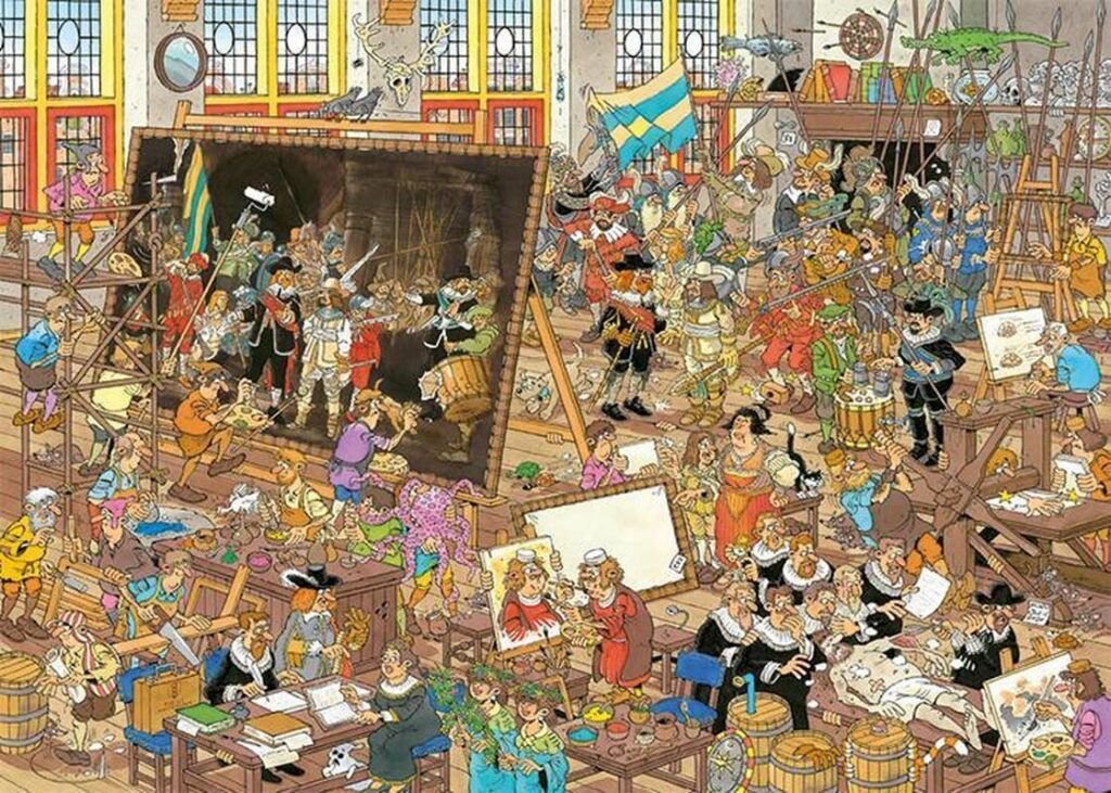 2i1 Pussel – På Museet, 2 x 1000 Bitar