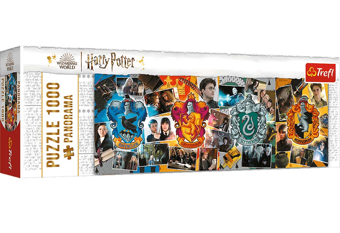 Panorama Pussel - De fyra husen på Hogwarts 1000 Bitar