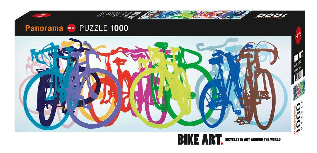 Pussel - Bike Art, Färgstark 1000 Bitar Panorama