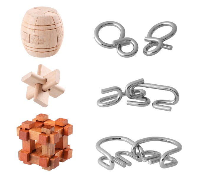 Metallpussel-set 6 st