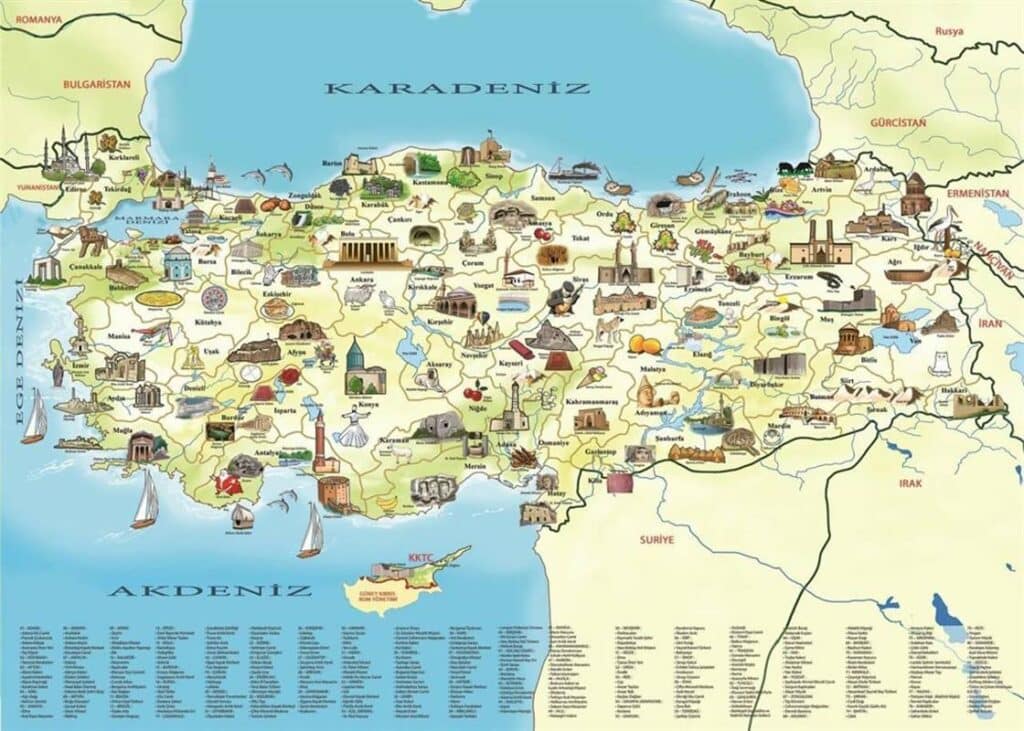 Pussel – Karta över Turkiet 260 bitar