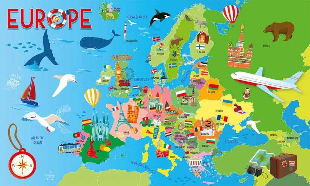 Pussel – Europa 200 Bitar