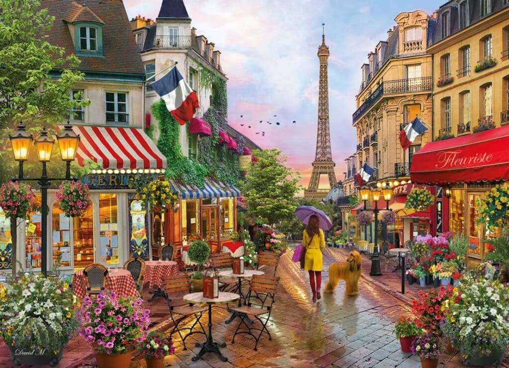 Pussel – Blommor i Paris 1000 bitar