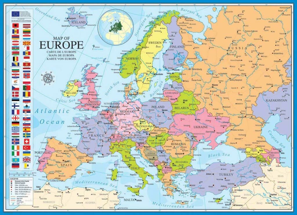 Pussel – Karta över Europa 1000 bitar
