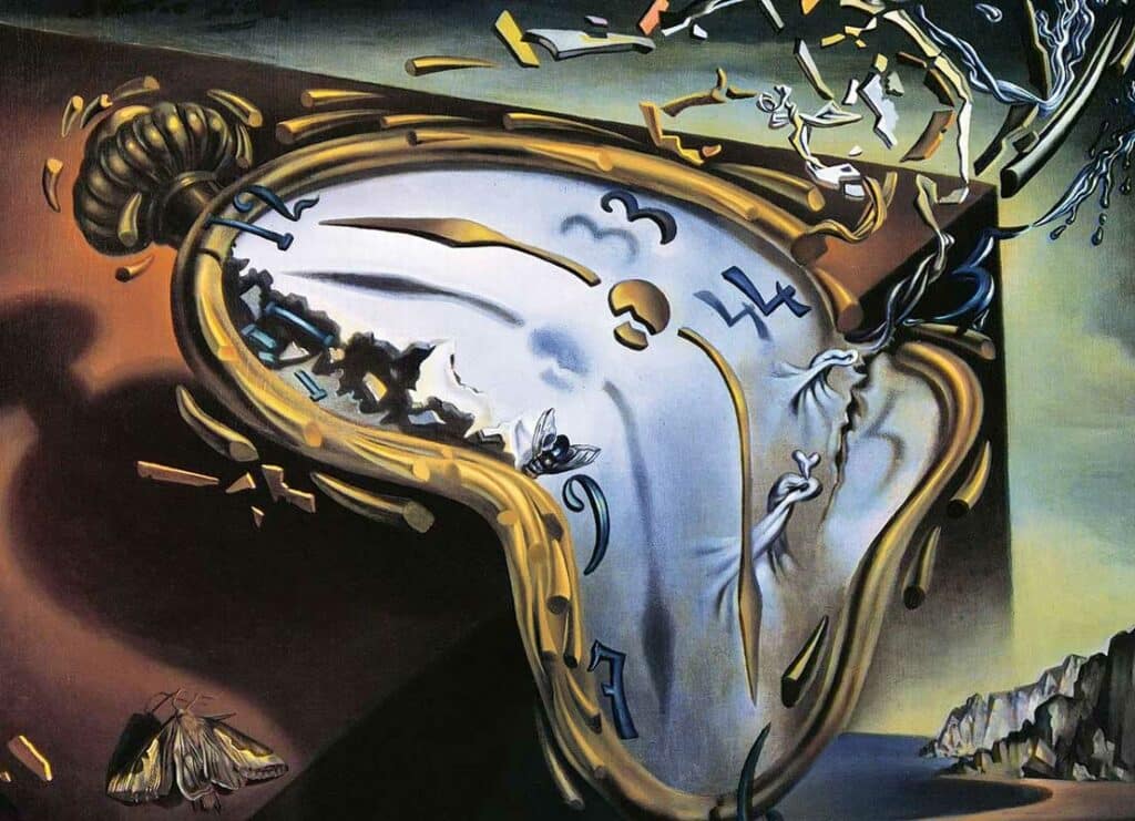 Fine Art Pussel – Dali: Smältklocka, Döden och tiden 1000 bitar