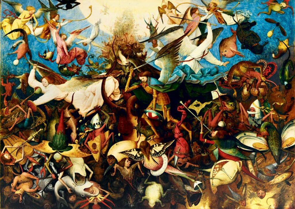 Art Pussel – P.Brueghel: De rebelliska änglarnas fall 1000 bitar