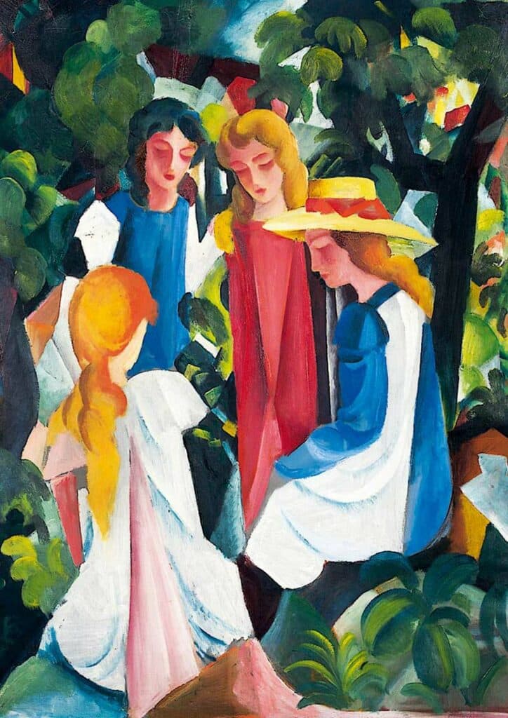 Art Pussel – A.Macke: Fyra flickor 1000 bitar