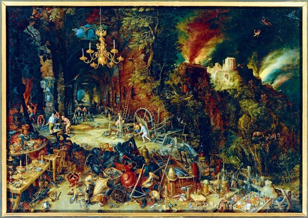 Art Pussel – P.Brueghel: Allegori av eld 1000 bitar