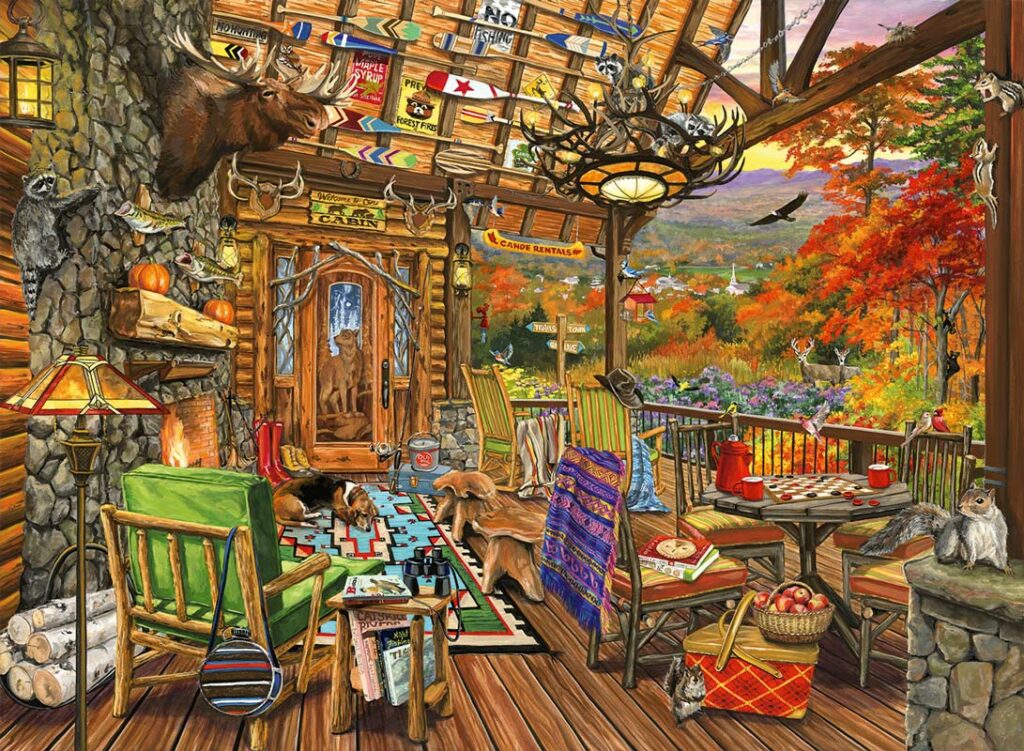 Pussel – J.McIntyre: Adirondack veranda 3000 bitar