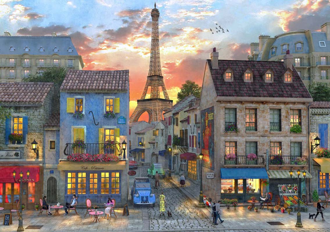 Pussel - D.Davison: Gatorna i Paris 2000 bitar