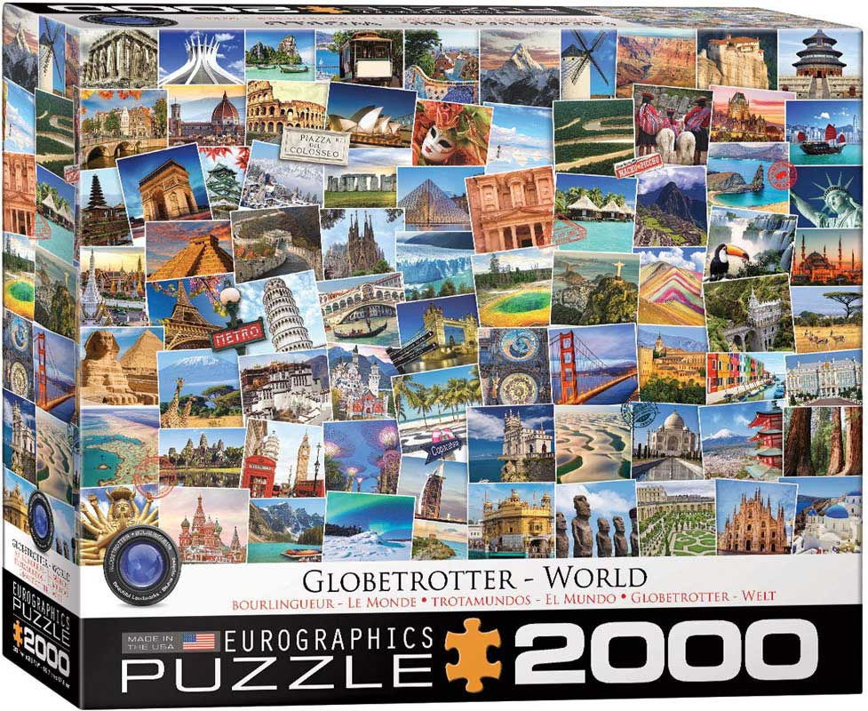 Pussel - Globetrotter: Världen 2000 bitar