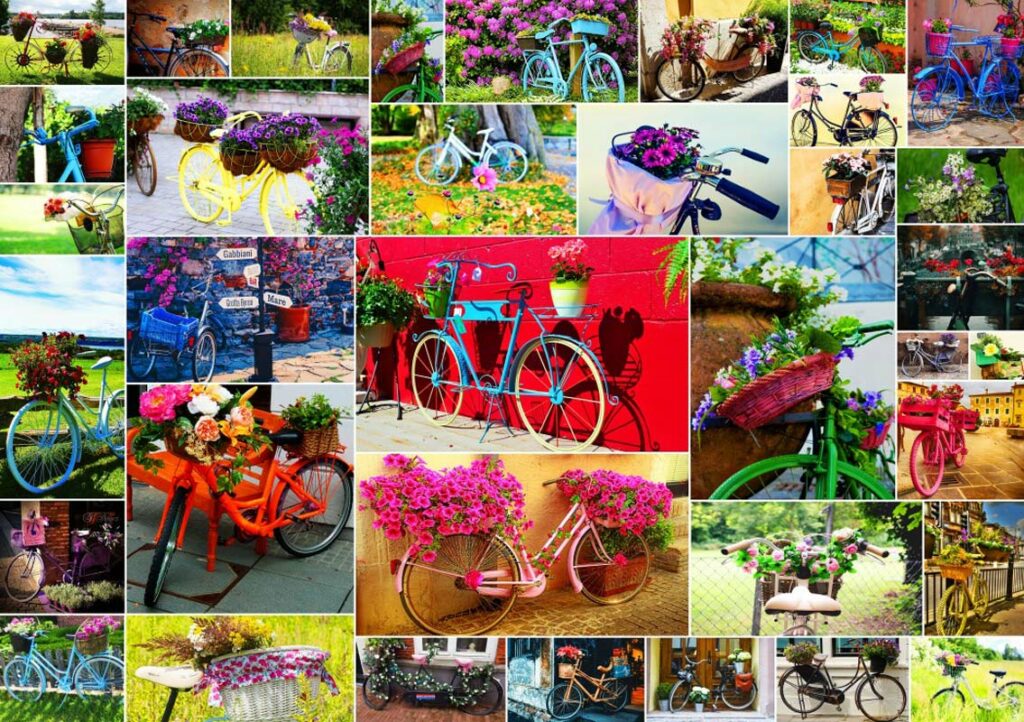 Art Pussel – Kollage Cyklar 1500 bitar