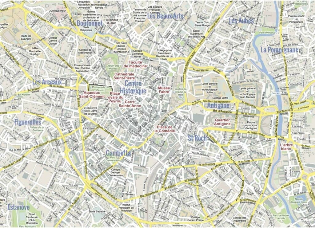 Pussel – City Maps: Montpellier 1000 Bitar