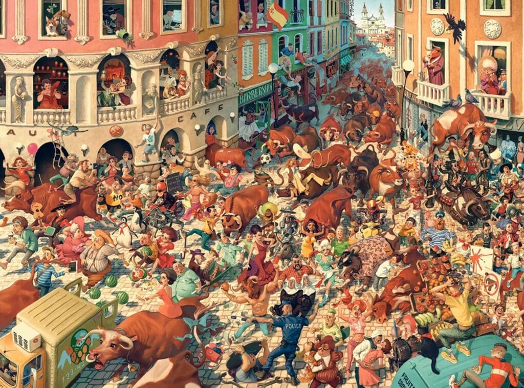 Pussel Art Collection – Tjurrusningen i Pampeluna 3000 bitar