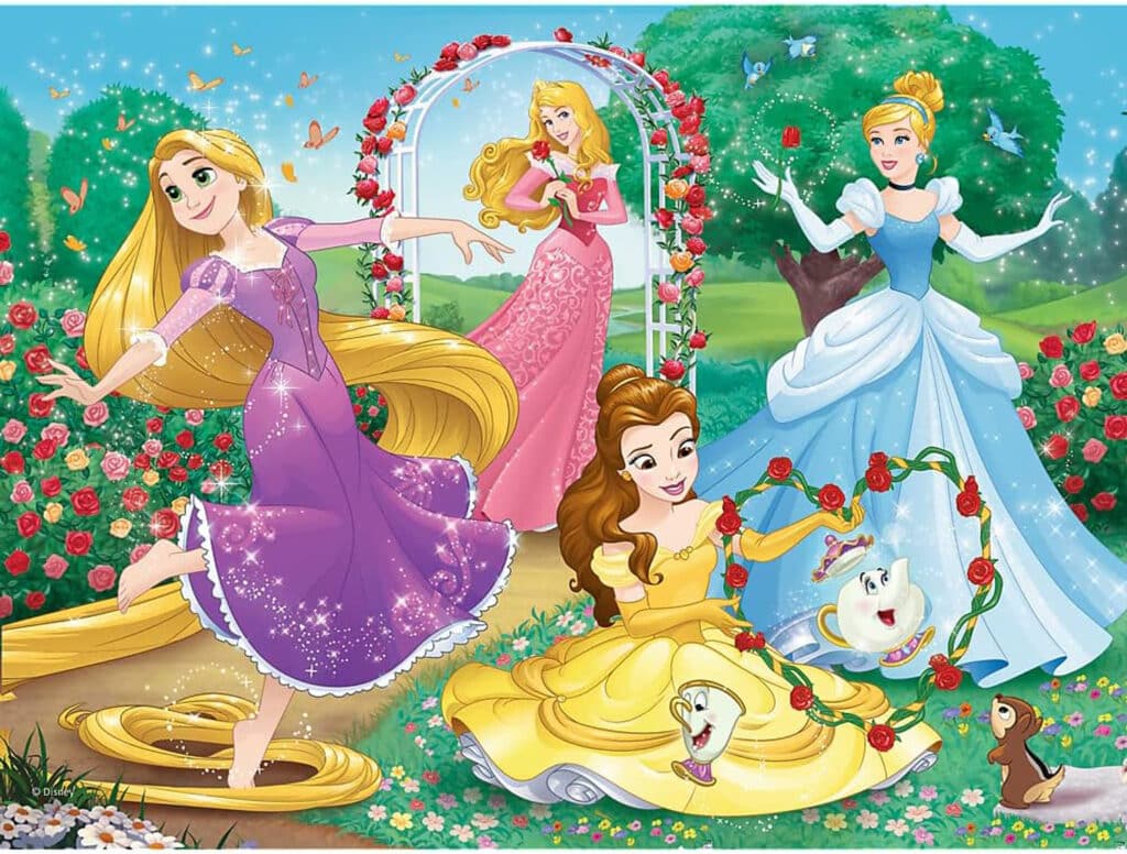 Barnpussel – Disney Prinsessor ute i trädgården 30 Bitar