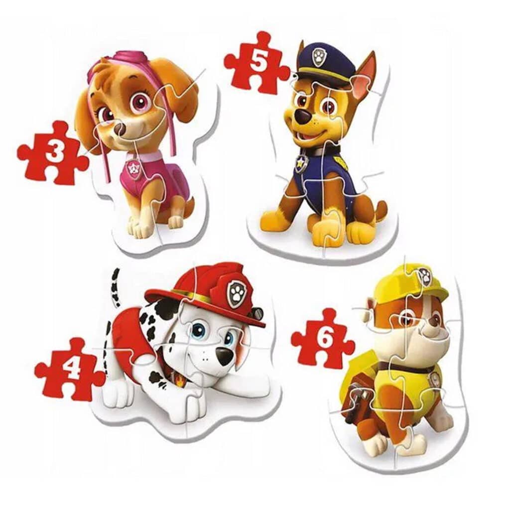 Barnpussel Paw Patrol 4i1 3+4+5+6 Bitar