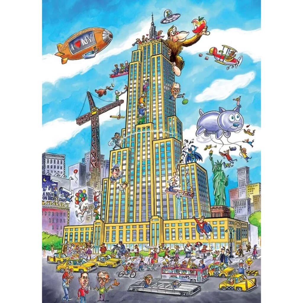Pussel – Doodle Town: Empire State Building 1000 bitar