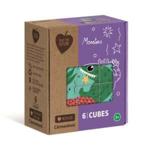Mitt första kubpussel: Monster 6 Bitar - 100 % Återvunnet