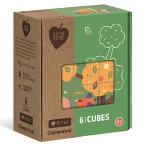 Mitt första kubpussel: Blommor 6 Bitar - 100 % Återvunnet