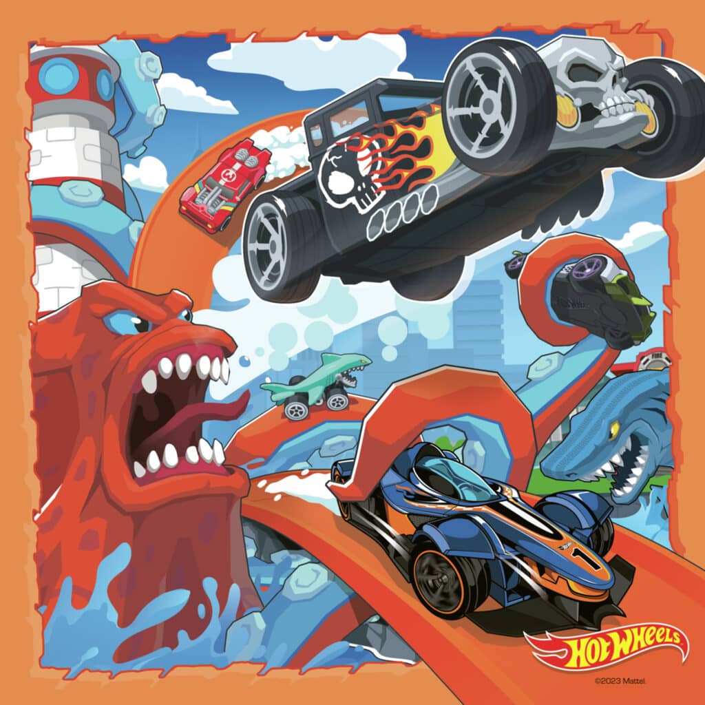 Ravensburger Barnpussel – Hot Wheels Bilar 3×49 Bitar