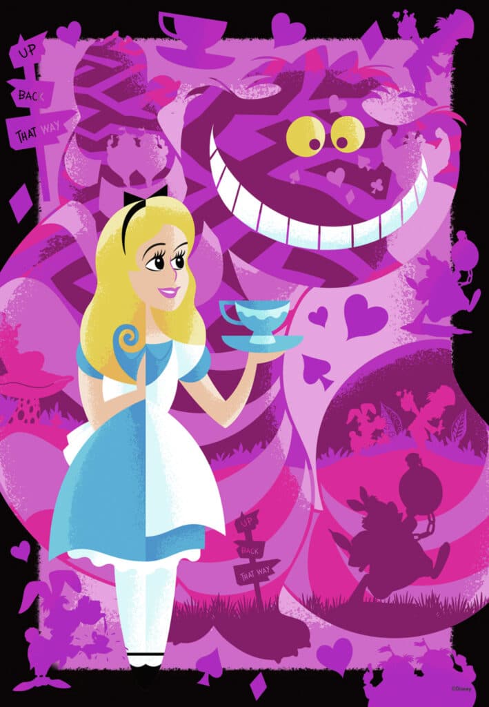 Ravensburger Pussel – Disney 100 års jubileum: Alice i Underlandet 300 Bitar
